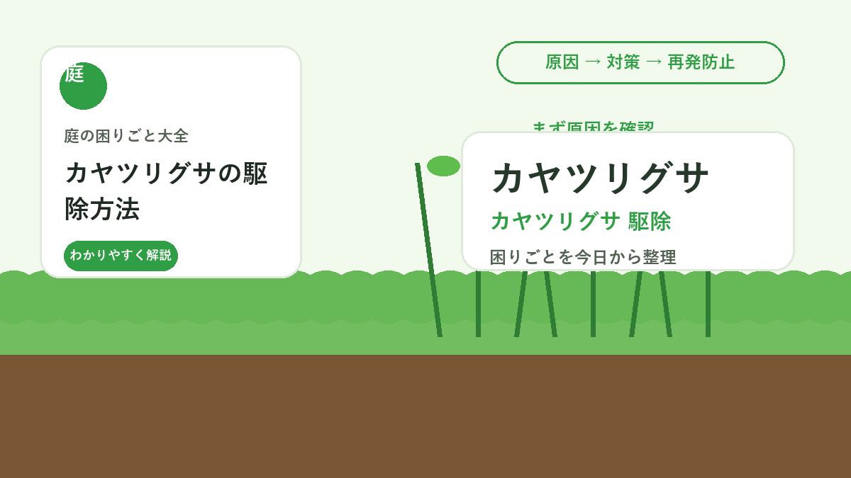 カヤツリグサの駆除方法｜芝生や花壇に増える雑草を根から減らすコツ