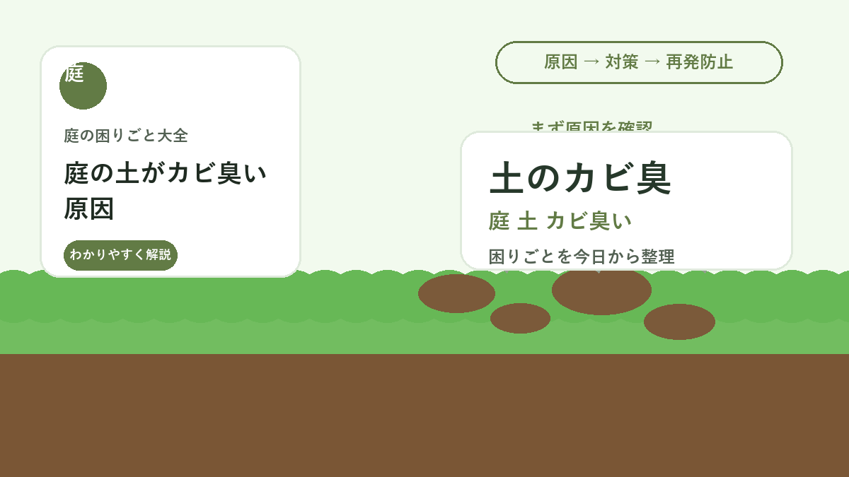 庭の土がカビ臭い原因｜湿気・落ち葉・水はけを見直す改善方法