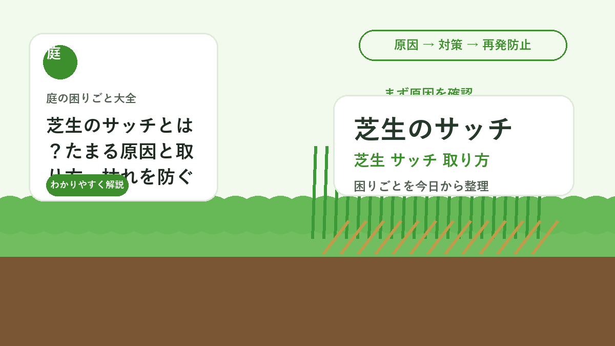 芝生のサッチとは？たまる原因と取り方、枯れを防ぐ手入れ方法