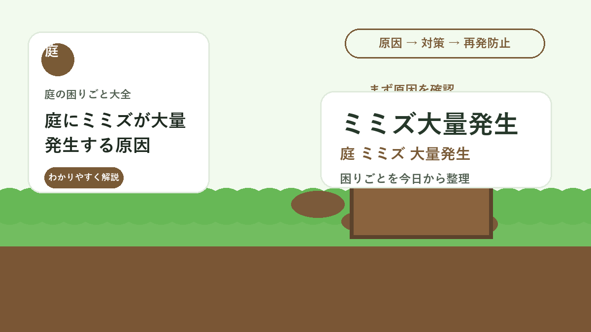 庭にミミズが大量発生する原因｜土への影響と困る場合の対策