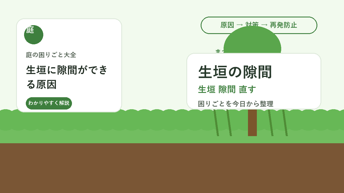 生垣に隙間ができる原因｜スカスカを直す剪定・植え足し・管理方法