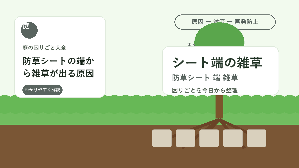 防草シートの端から雑草が出る原因｜境目をきれいに抑える施工のコツ