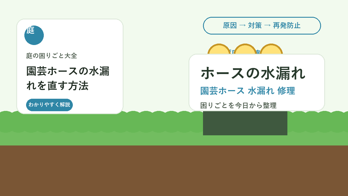 園芸ホースの水漏れを直す方法｜接続部・穴あき・劣化の見分け方
