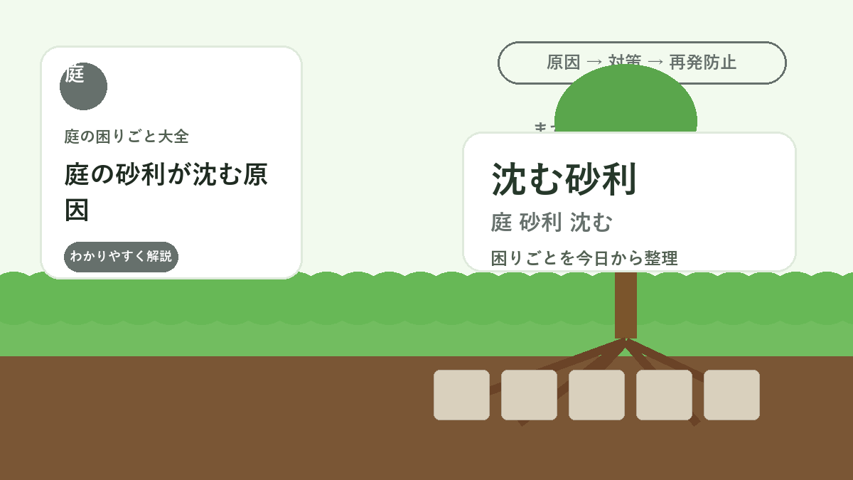 庭の砂利が沈む原因｜土に埋もれる砂利を直す下地づくり