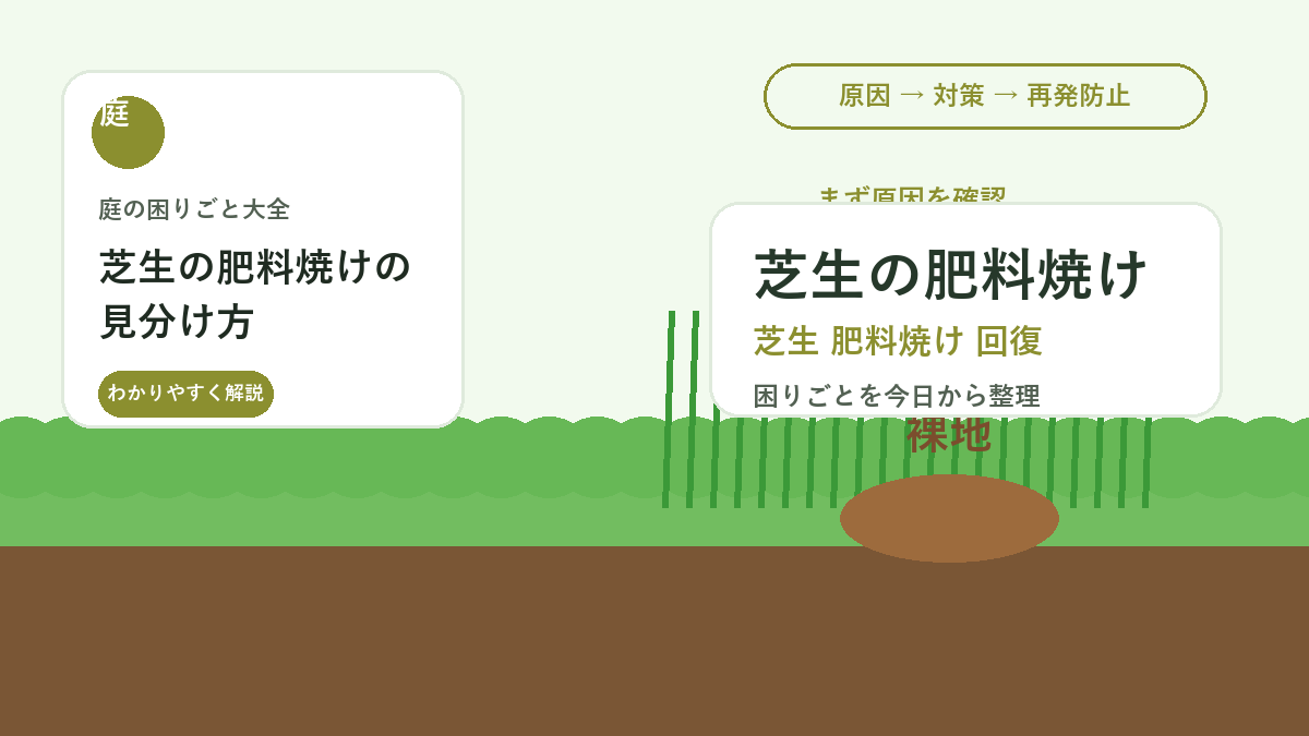芝生の肥料焼けの見分け方｜黄色く枯れた部分を回復させる手順