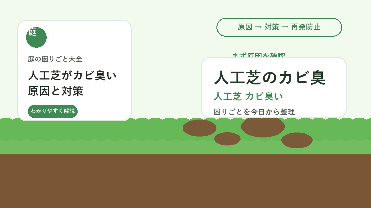 人工芝がカビ臭い原因と対策｜雨上がりの湿気・排水・掃除方法