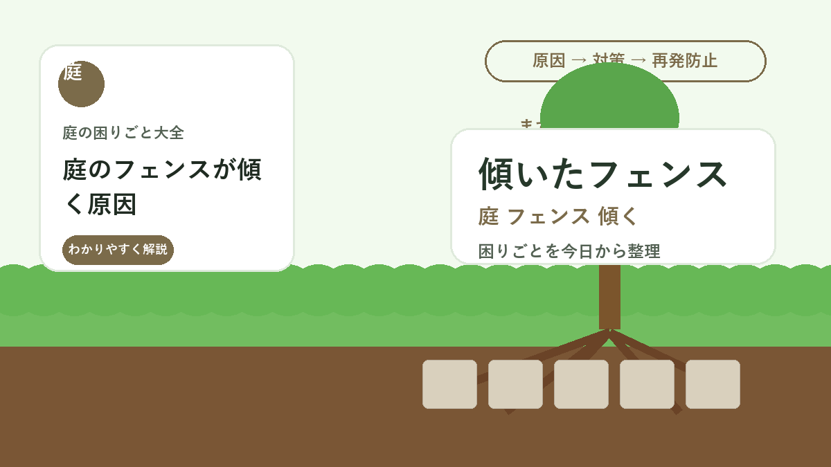 庭のフェンスが傾く原因｜支柱・基礎・強風後に確認するポイント