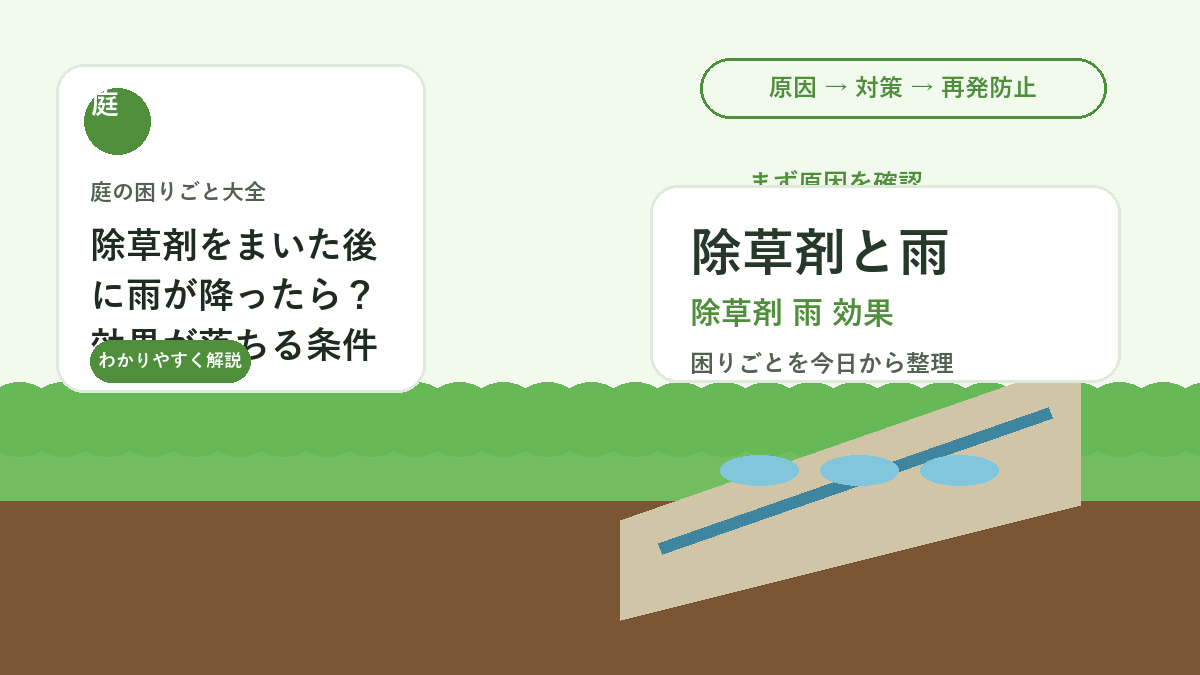 除草剤をまいた後に雨が降ったら？効果が落ちる条件とやり直しの目安