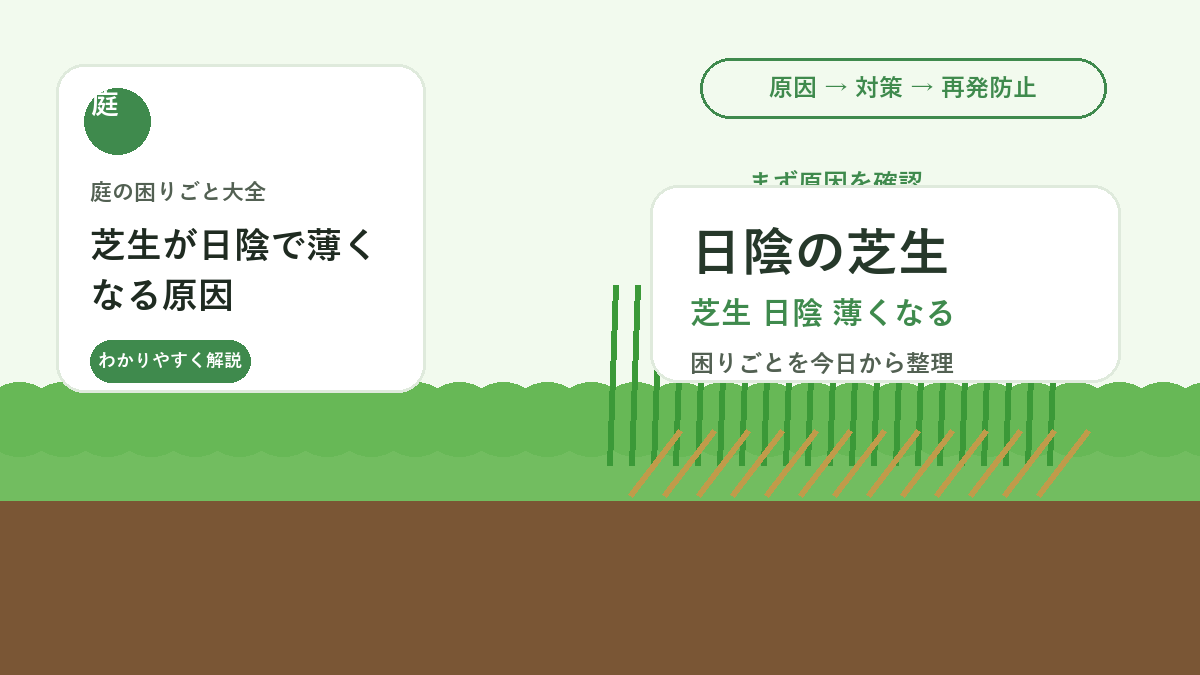 芝生が日陰で薄くなる原因｜庭木や建物の影で枯らさない管理