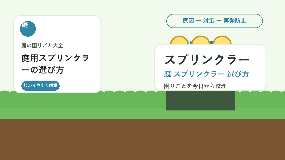 庭用スプリンクラーの選び方｜芝生・花壇に合う散水範囲と水量