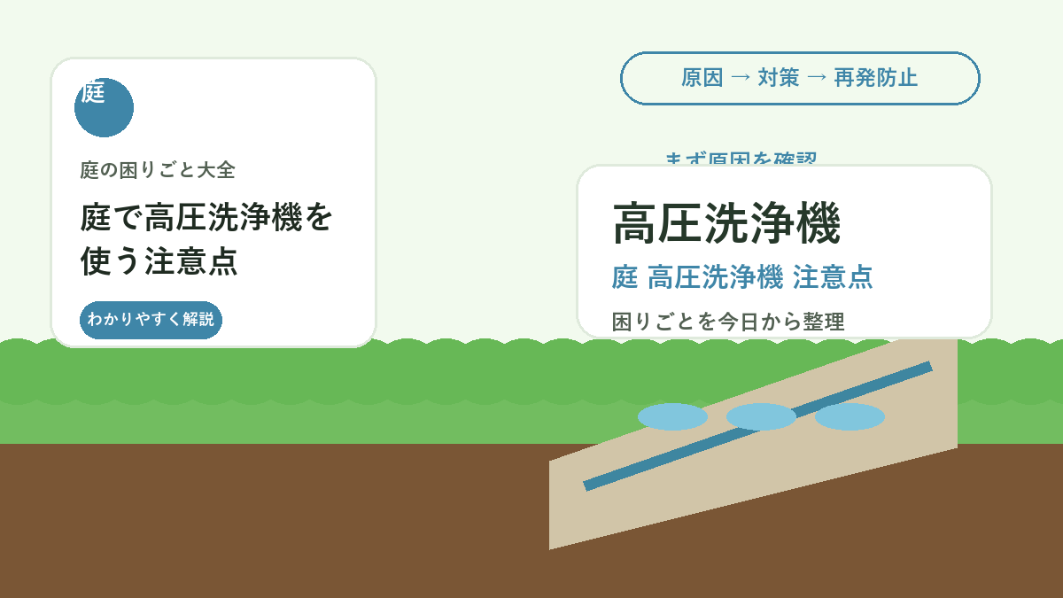庭で高圧洗浄機を使う注意点｜コンクリート・外壁・砂利を傷めない方法
