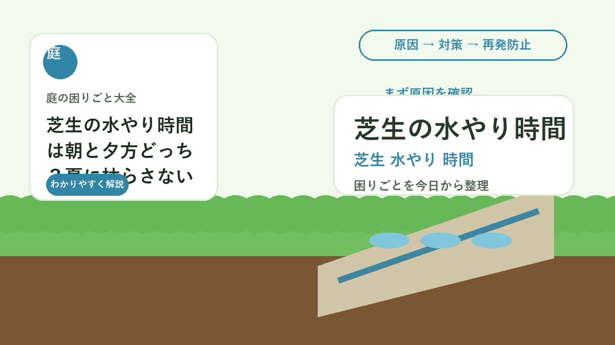芝生の水やり時間は朝と夕方どっち？夏に枯らさない散水の基本