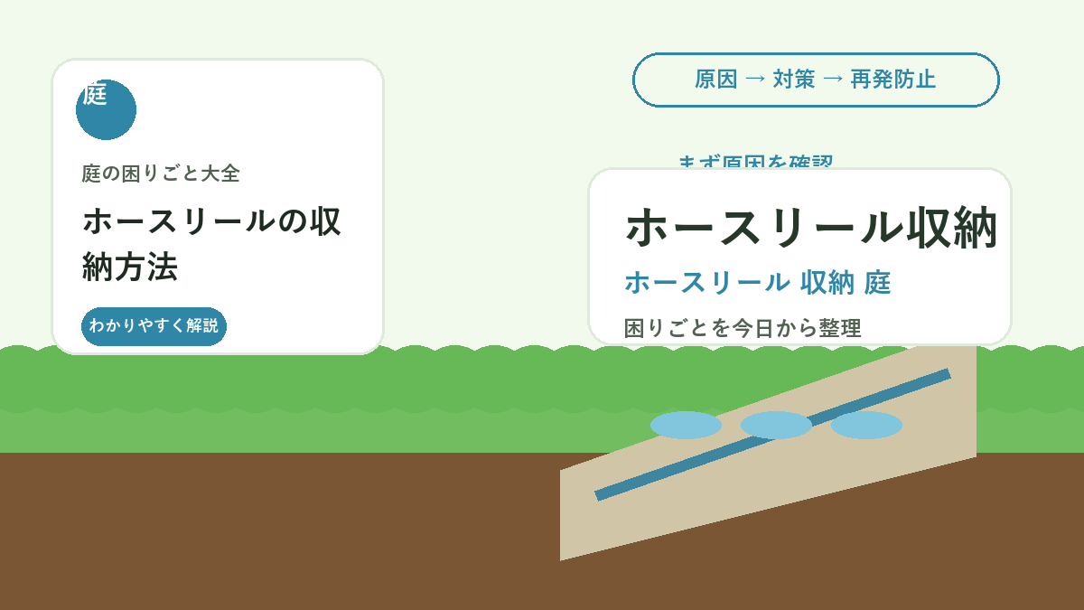 ホースリールの収納方法｜庭の水やり道具を絡ませず長持ちさせるコツ