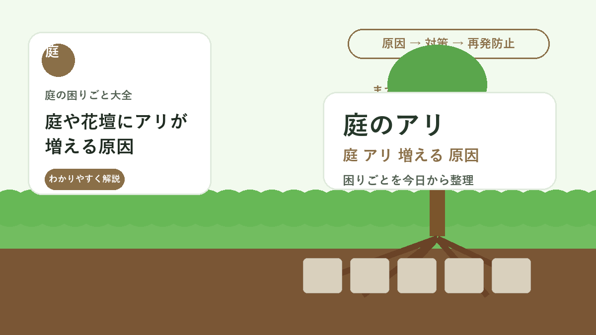 庭や花壇にアリが増える原因｜巣を広げない観察ポイントとやさしい対策
