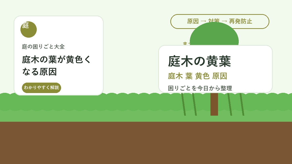 庭木の葉が黄色くなる原因｜水切れ・根詰まり・肥料不足の見分け方