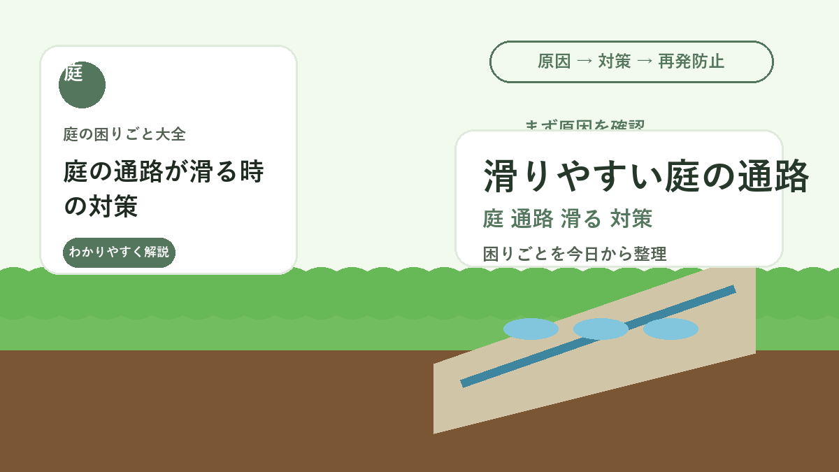 庭の通路が滑る時の対策｜コケ・泥・落ち葉を減らす安全な歩き道づくり