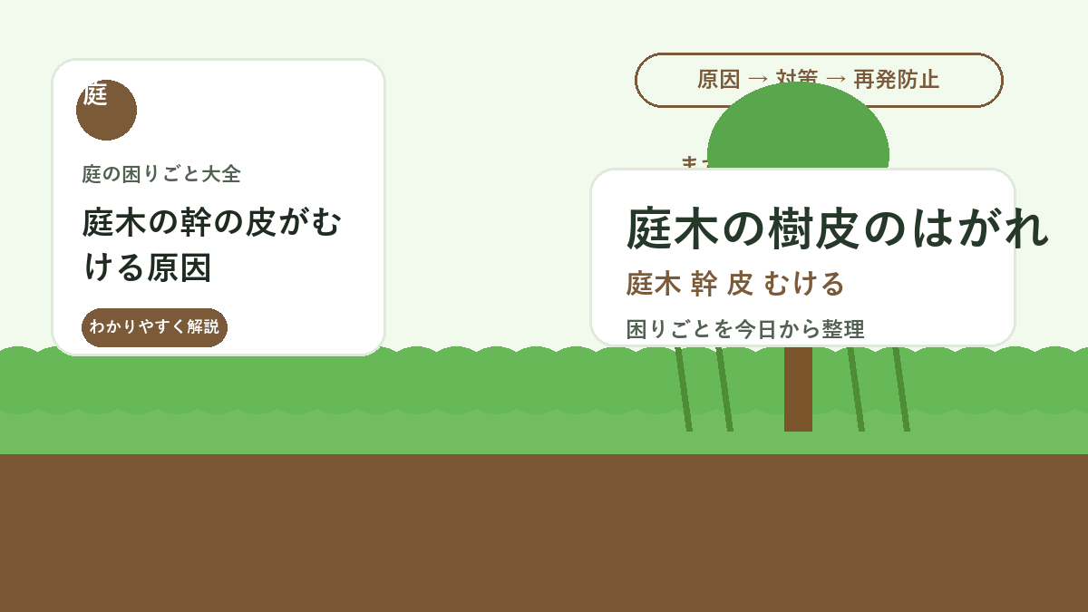 庭木の幹の皮がむける原因｜自然な更新と病害虫サインの見分け方