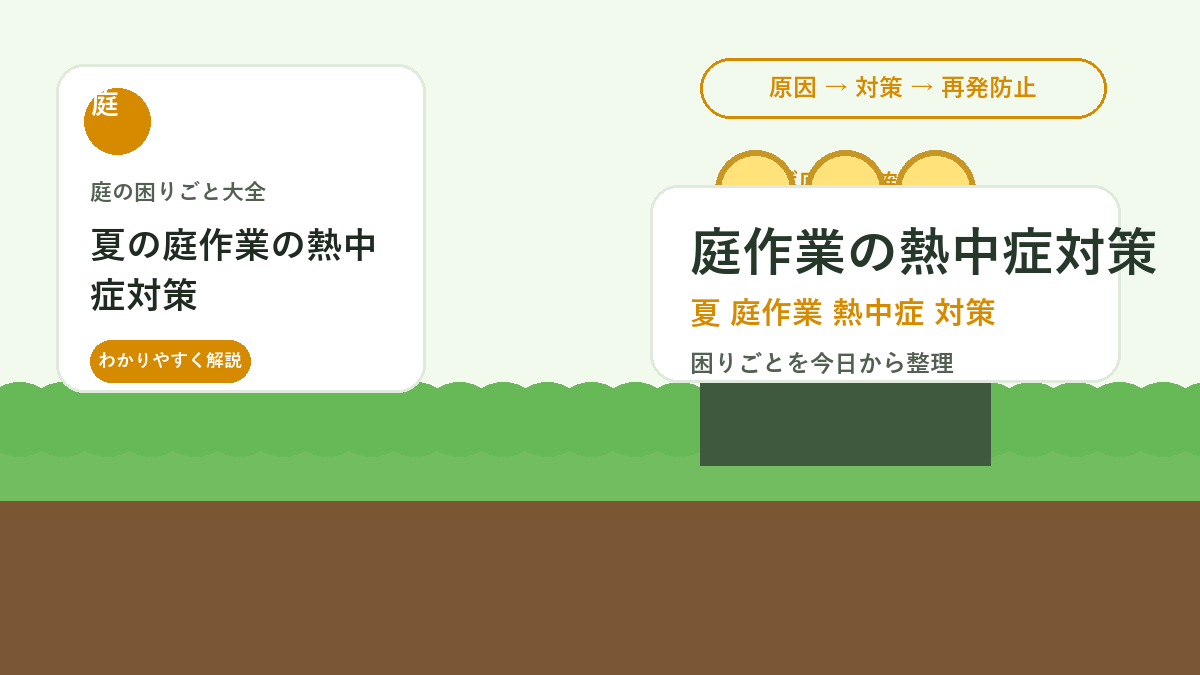 夏の庭作業の熱中症対策｜時間帯・服装・休憩で無理なく手入れする方法