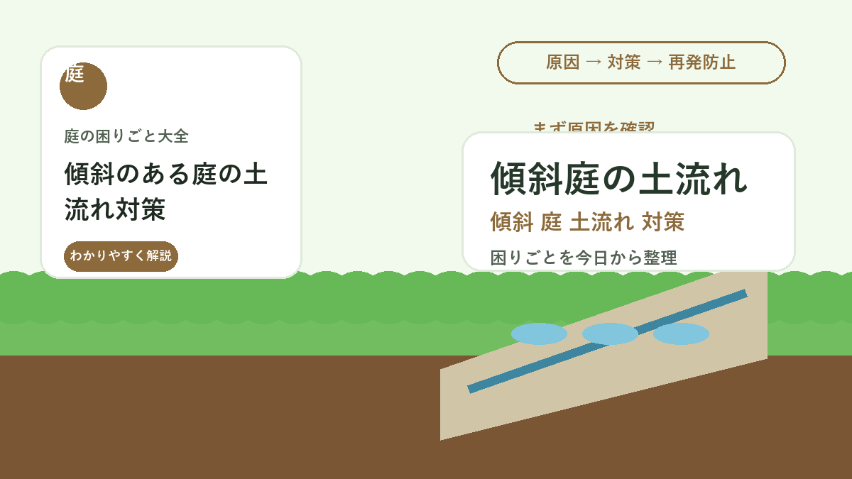 傾斜のある庭の土流れ対策｜雨で崩れにくい植栽と土留めの考え方