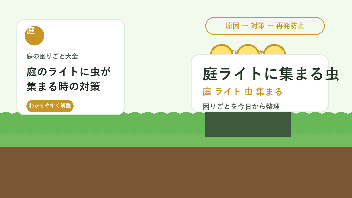 庭のライトに虫が集まる時の対策｜照明の色・位置・点灯時間の見直し
