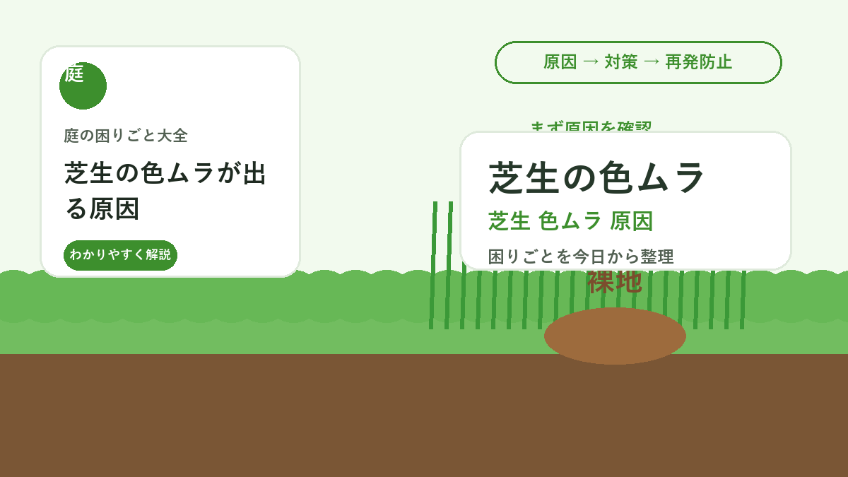 芝生の色ムラが出る原因｜水やり・肥料・刈り高をそろえる改善方法