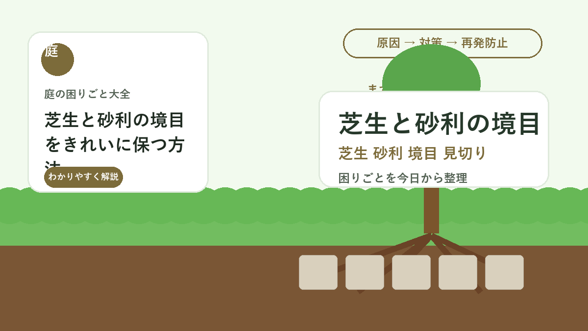 芝生と砂利の境目をきれいに保つ方法｜混ざりと雑草を防ぐ見切り材の使い方