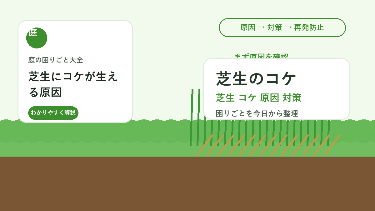 芝生にコケが生える原因｜日陰・水はけ・刈り高を見直す改善策