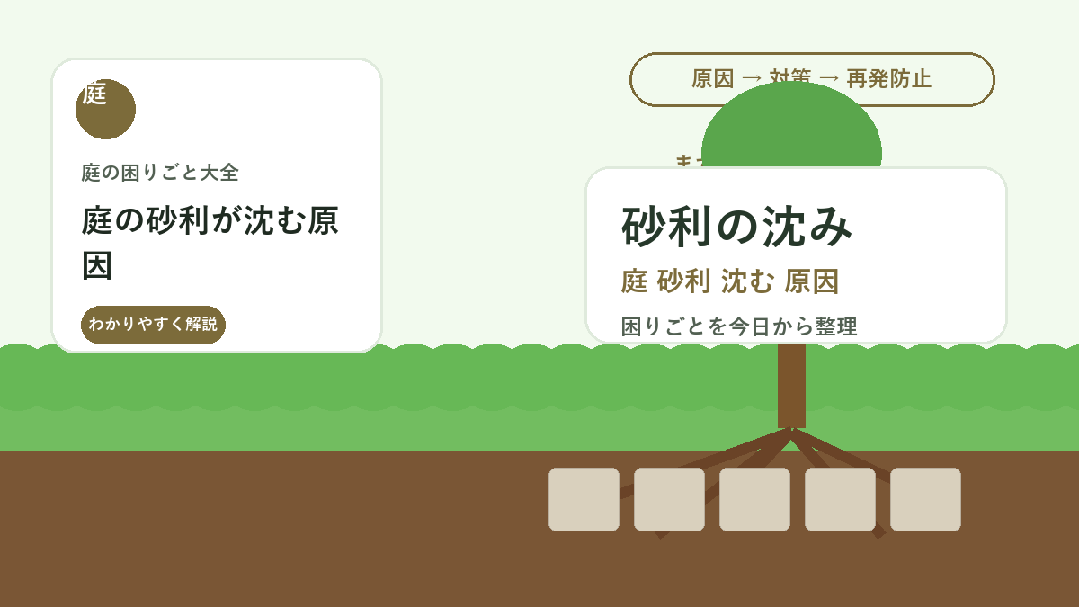 庭の砂利が沈む原因｜土に混ざらない下地づくりと補充のコツ