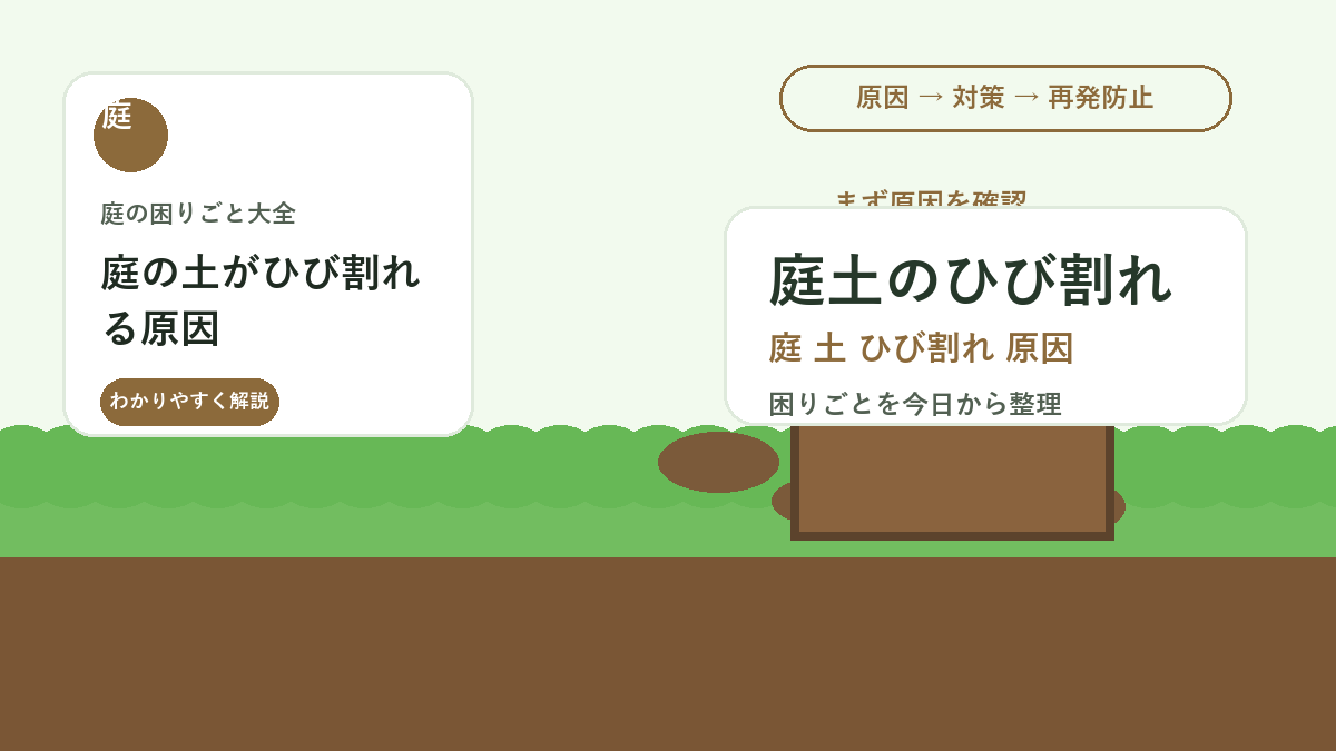 庭の土がひび割れる原因｜乾燥・粘土質・水やりを見直す改善方法