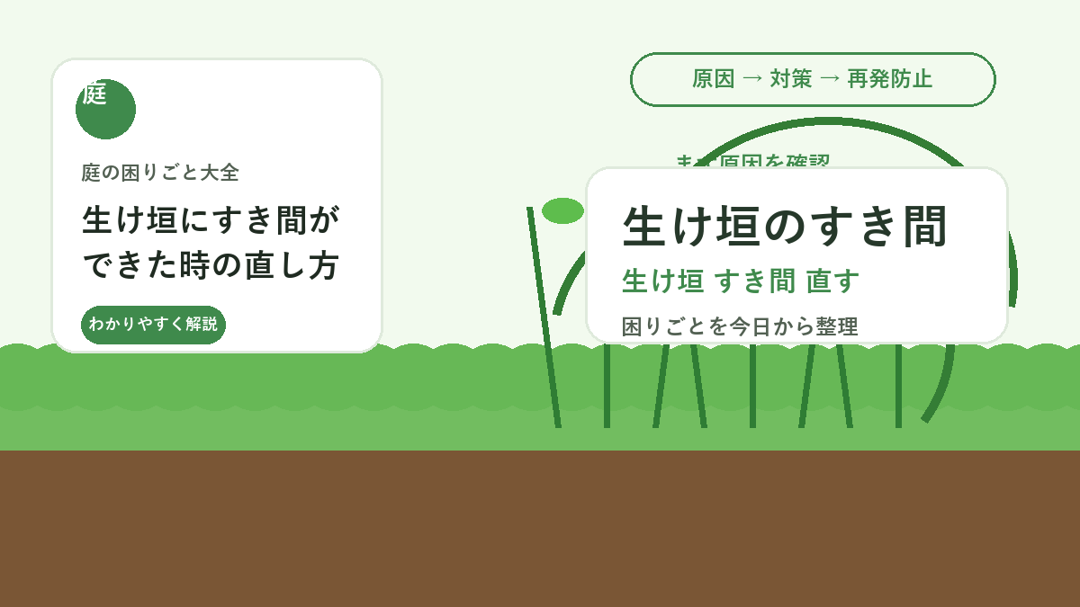 生け垣にすき間ができた時の直し方｜下枝を増やす剪定と補植の考え方
