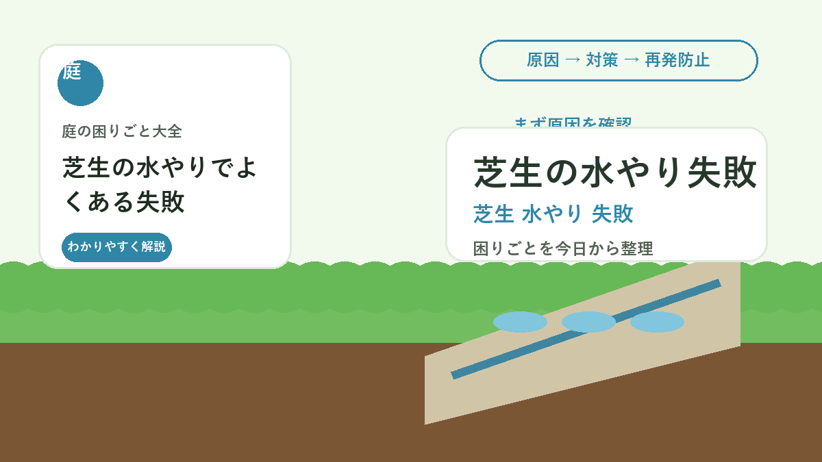芝生の水やりでよくある失敗｜浅い水やり・夕方の過湿を防ぐ方法