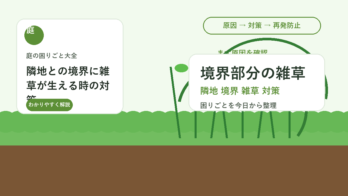 隣地との境界に雑草が生える時の対策｜抜きにくいすき間を管理するコツ