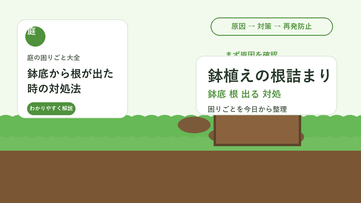 鉢底から根が出た時の対処法｜根詰まりを防ぐ植え替え判断と手順