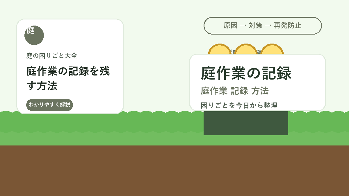 庭作業の記録を残す方法｜剪定・肥料・害虫対策を忘れないメモ習慣