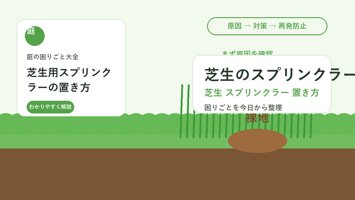 芝生用スプリンクラーの置き方｜水やりムラを減らす配置と時間の目安