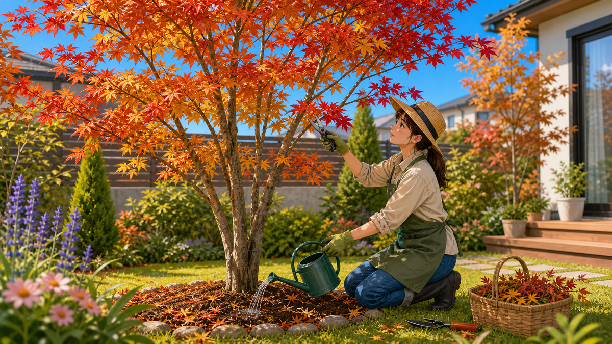 モミジの育て方｜庭で美しく紅葉させる剪定と水やりのコツ