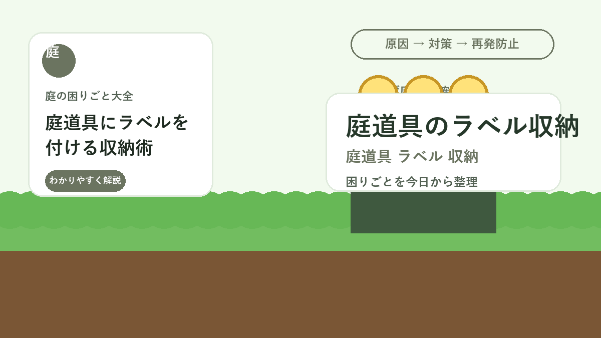 庭道具にラベルを付ける収納術｜肥料・薬剤・小物を探しやすくする方法