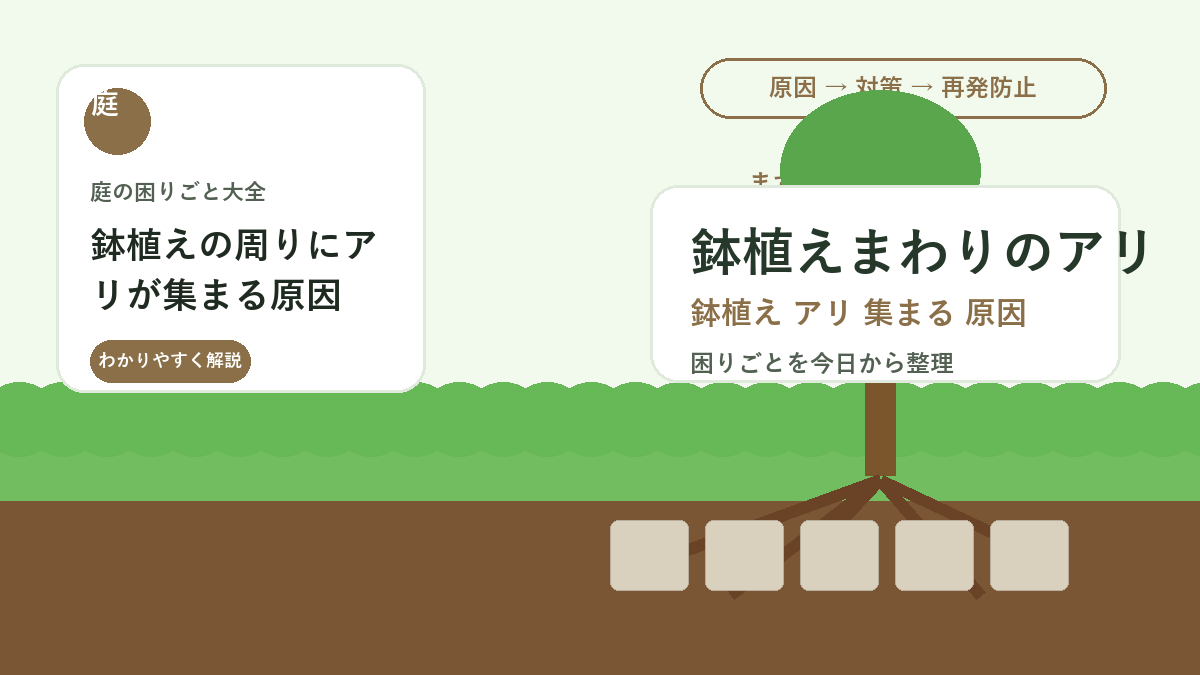 鉢植えの周りにアリが集まる原因｜巣・アブラムシ・甘い汚れの確認