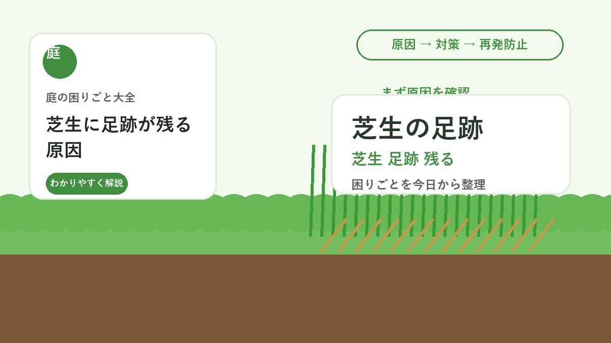 芝生に足跡が残る原因｜乾燥・土の締まり・芝の弱りを見直す方法