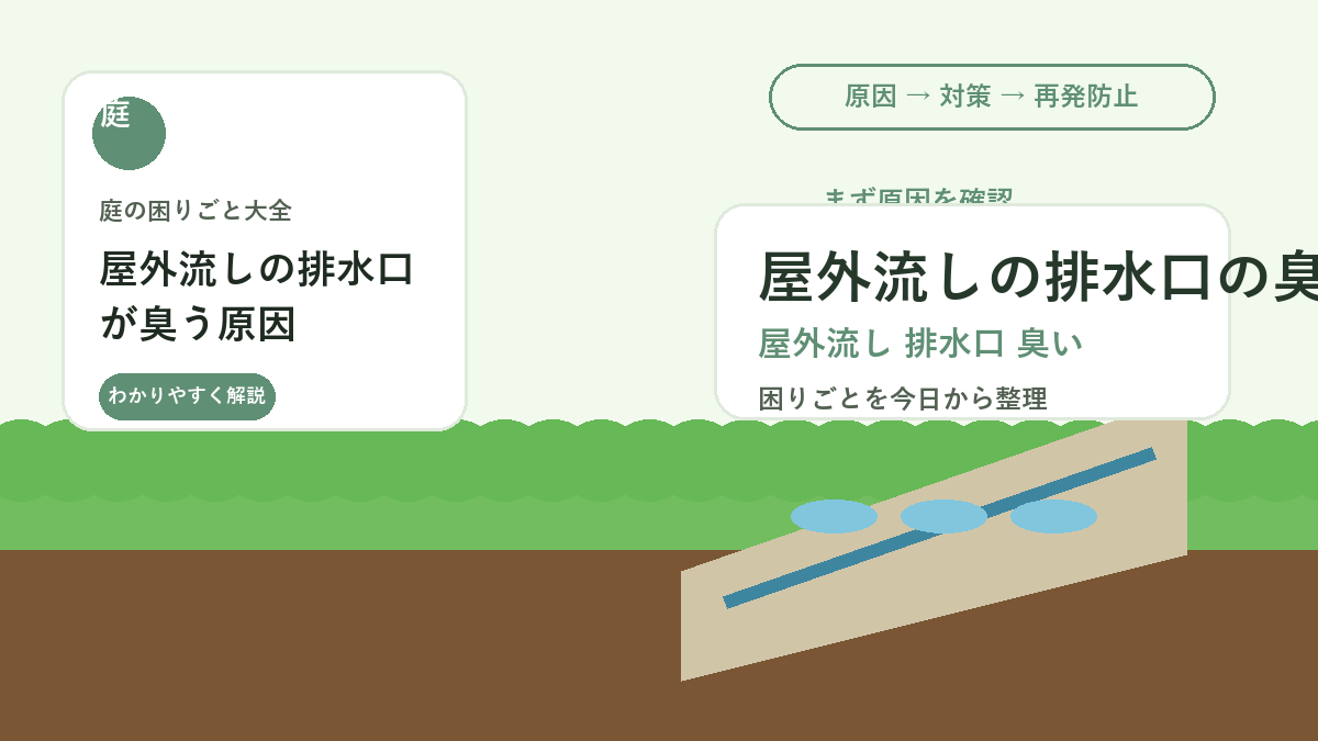 屋外流しの排水口が臭う原因｜庭の水まわりを清潔に保つ掃除方法