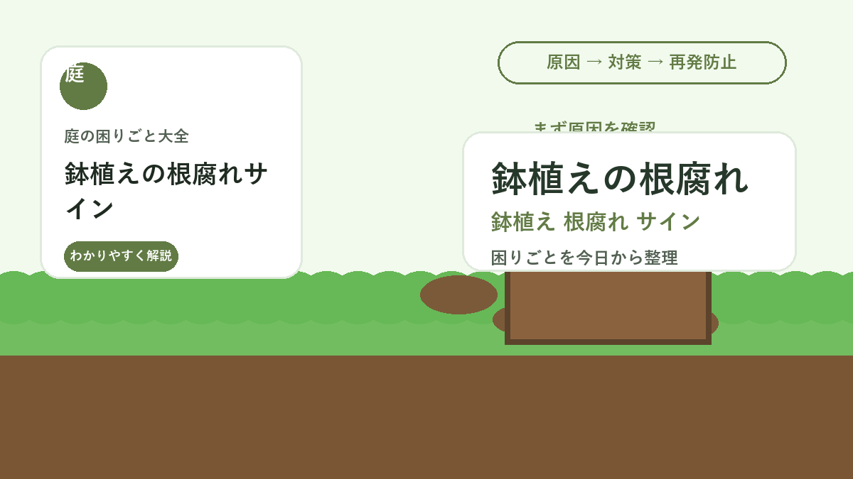 鉢植えの根腐れサイン｜水のやりすぎを見分ける葉と土の確認方法