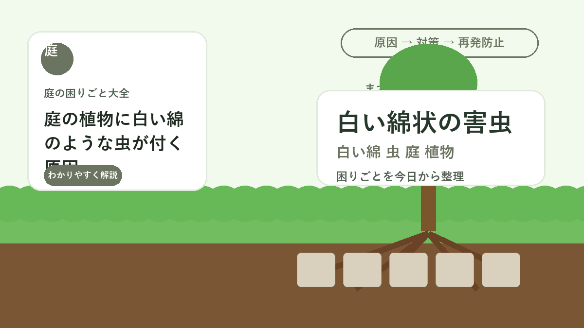 庭の植物に白い綿のような虫が付く原因｜カイガラムシ類の落とし方