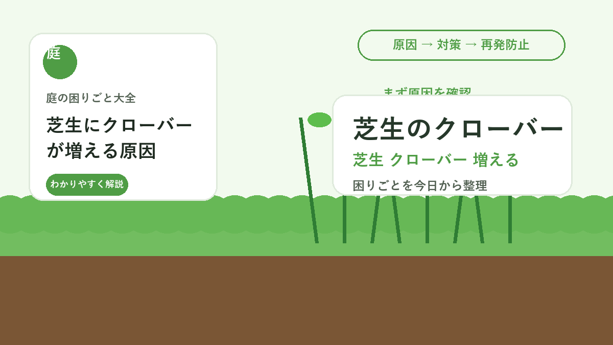 芝生にクローバーが増える原因｜白い花が咲く前に減らす管理方法