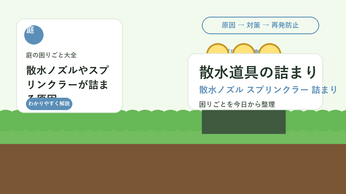 散水ノズルやスプリンクラーが詰まる原因｜水の出方を戻す掃除方法