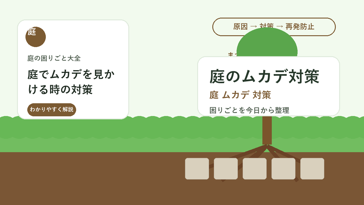 庭でムカデを見かける時の対策｜隠れ場所を減らす安全な片付け