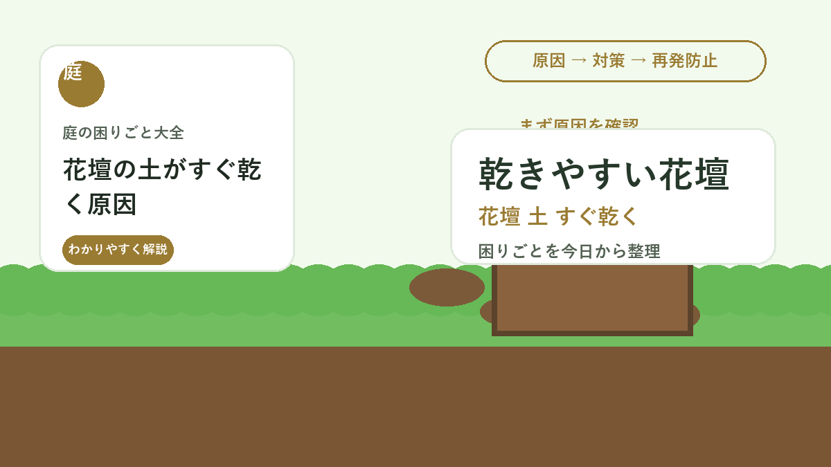 花壇の土がすぐ乾く原因｜夏の乾燥を和らげるマルチと水やり