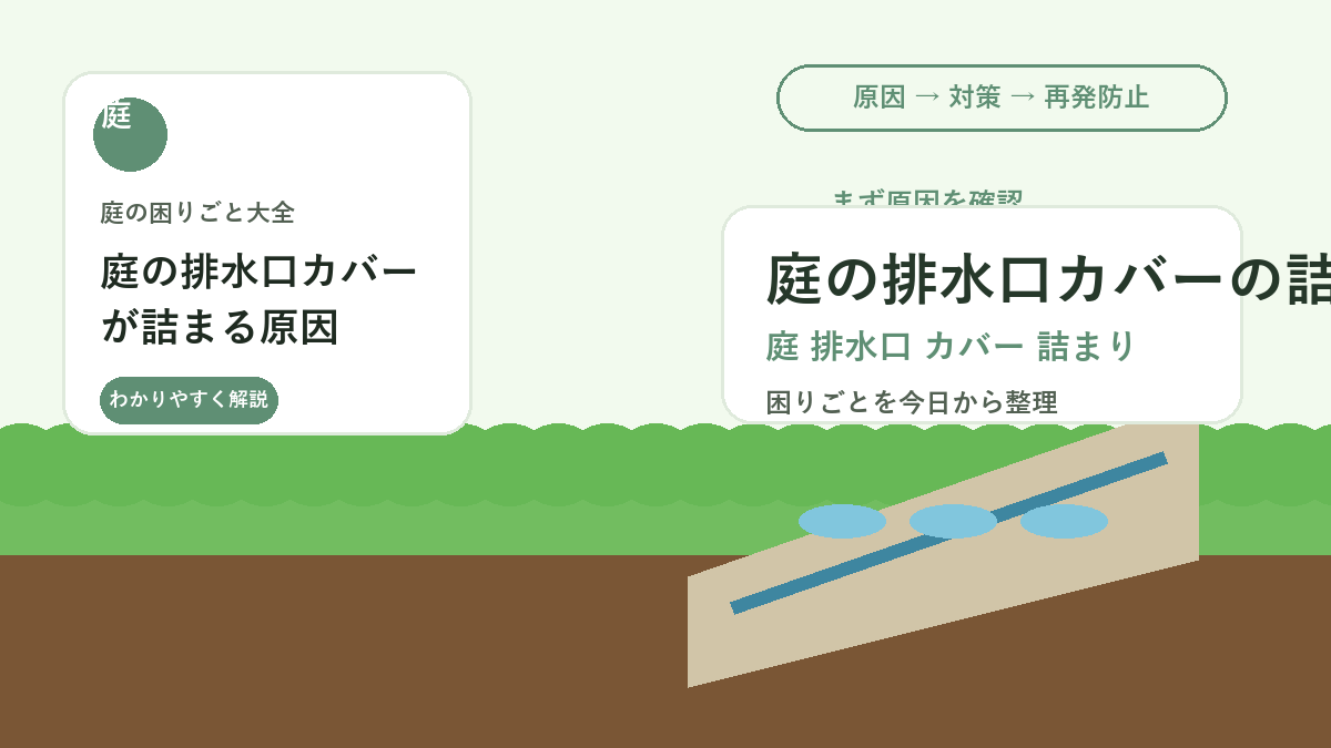 庭の排水口カバーが詰まる原因｜落ち葉と泥をためない掃除方法