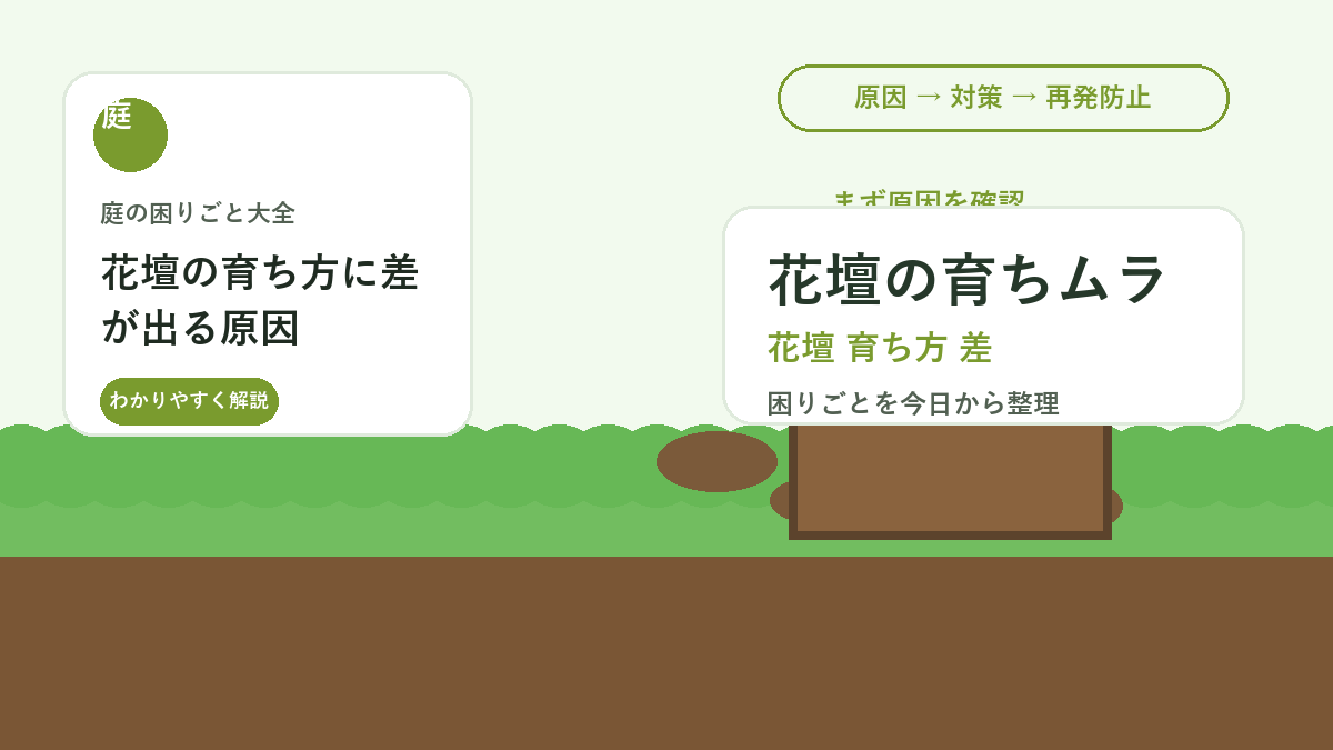 花壇の育ち方に差が出る原因｜日当たり・水・土を見直すチェック方法