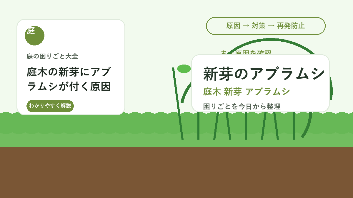庭木の新芽にアブラムシが付く原因｜早期発見と増やさない対策