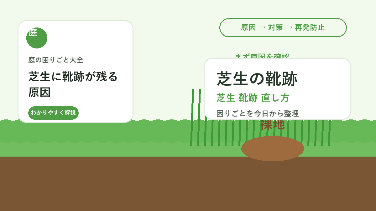 芝生に靴跡が残る原因｜雨後の踏み跡とへこみを直す方法